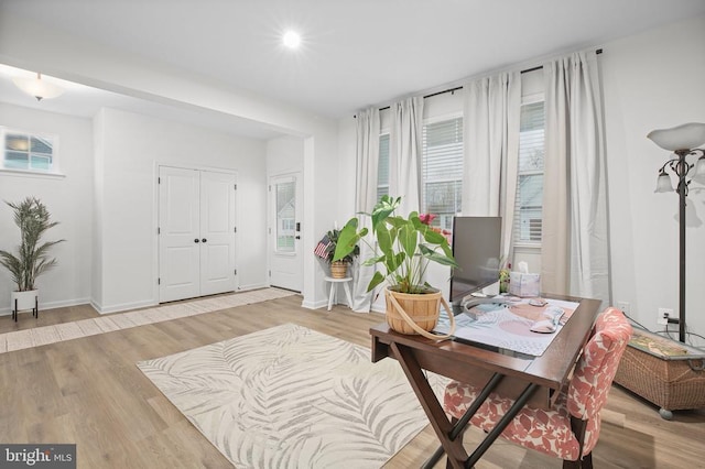 2213 Ruffins Reserve Way, Fredericksburg, VA 22408 - office with light wood-style floors, recessed lighting, and baseboards