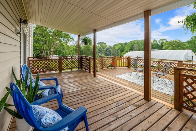 199 Hermitage Rd, Staunton, VA 24401 - wooden terrace with view of scattered trees