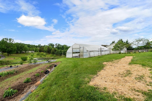 199 Hermitage Rd, Staunton, VA 24401 - view of yard with a greenhouse and an outbuilding