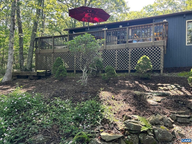 127 Blackrock Cir, Roseland, VA 22967 - rear view of property with a wooden deck