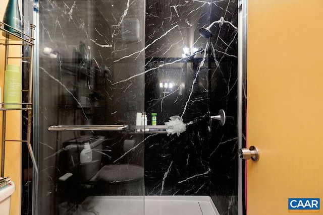 127 Blackrock Cir, Roseland, VA 22967 - bathroom featuring a marble finish shower