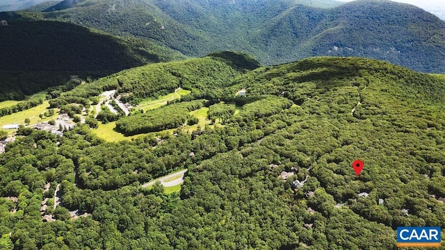 127 Blackrock Cir, Roseland, VA 22967 - aerial overview of property's location featuring mountains and a forest