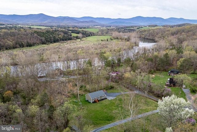 147 Fishermans Ln, Luray, VA 22835 - drone / aerial view of a water and mountain view