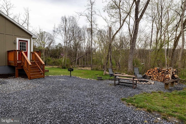 147 Fishermans Ln, Luray, VA 22835 - view of green lawn with a patio area