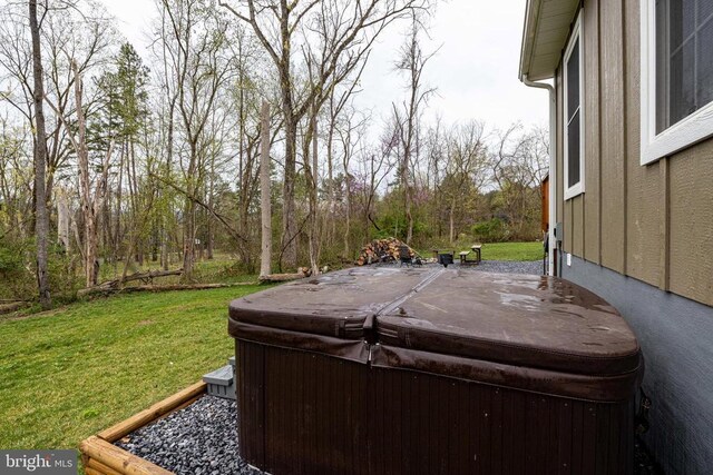 147 Fishermans Ln, Luray, VA 22835 - view of green lawn featuring a hot tub