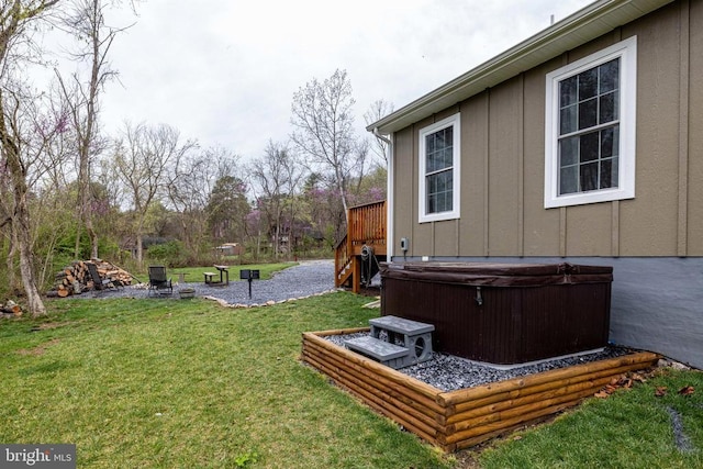 147 Fishermans Ln, Luray, VA 22835 - view of grassy yard with a hot tub