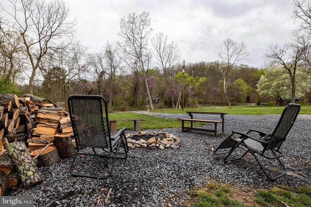 147 Fishermans Ln, Luray, VA 22835 - view of community with a fire pit and a lawn