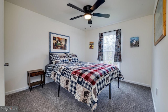 147 Fishermans Ln, Luray, VA 22835 - bedroom with carpet flooring, baseboards, and a ceiling fan