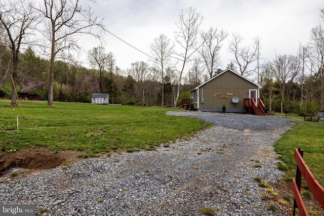 147 Fishermans Ln, Luray, VA 22835 - view of grassy yard featuring gravel driveway