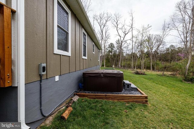 147 Fishermans Ln, Luray, VA 22835 - view of grassy yard with a hot tub and cooling unit