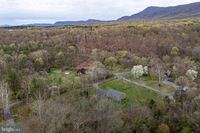 147 Fishermans Ln, Luray, VA 22835 - aerial view of a heavily wooded area and mountains