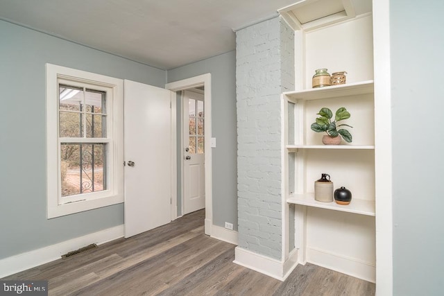 1121 Monacan Trail Rd, Charlottesville, VA 22903 - interior space featuring visible vents, wood finished floors, and baseboards