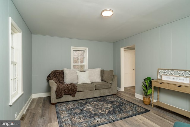 1121 Monacan Trail Rd, Charlottesville, VA 22903 - living room featuring baseboards and wood finished floors