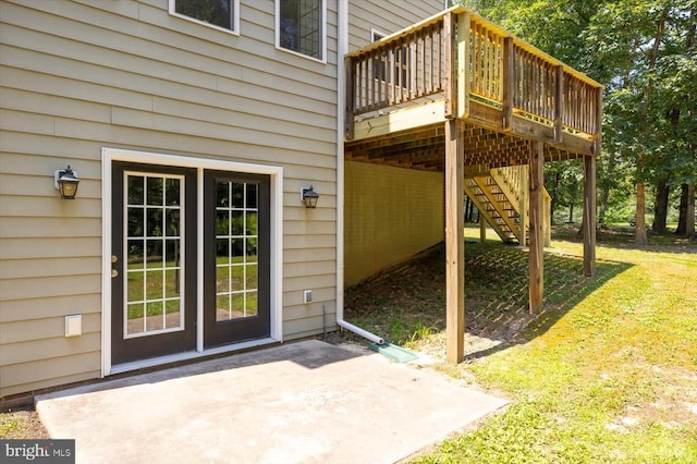 9937 Talley Rd, Spotsylvania, VA 22553 - view of exterior entry with a patio area and a wooden deck