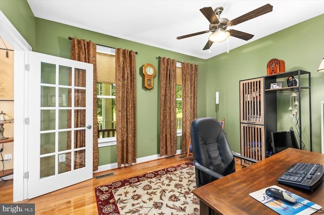 9937 Talley Rd, Spotsylvania, VA 22553 - office with wood finished floors and ceiling fan