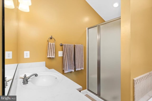 9937 Talley Rd, Spotsylvania, VA 22553 - bathroom with a stall shower and vanity