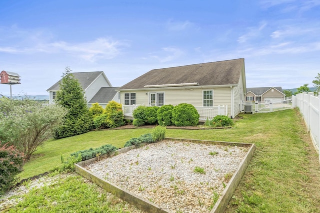 21 Upland Ct, Stuarts Draft, VA 24477 - back of house featuring a fenced backyard, a gate, and a shingled roof