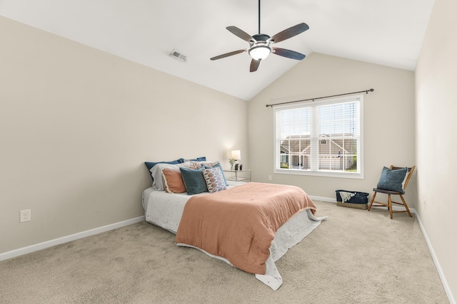 21 Upland Ct, Stuarts Draft, VA 24477 - carpeted bedroom featuring vaulted ceiling and a ceiling fan