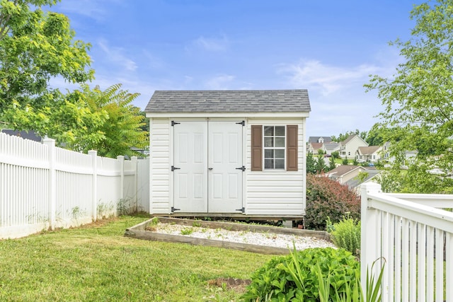 21 Upland Ct, Stuarts Draft, VA 24477 - view of shed with a vegetable garden