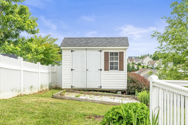 21 Upland Ct, Stuarts Draft, VA 24477 - view of shed with a vegetable garden