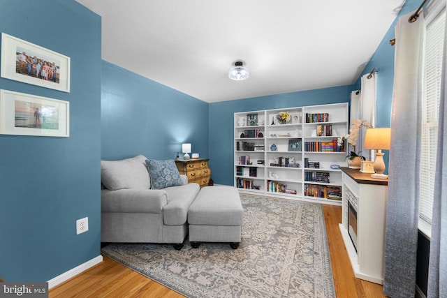  - living area featuring light wood-style flooring