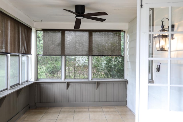 844 Lyndhurst Rd, Waynesboro, VA 22980 - unfurnished sunroom featuring a ceiling fan, tile patterned floors, and plenty of natural light