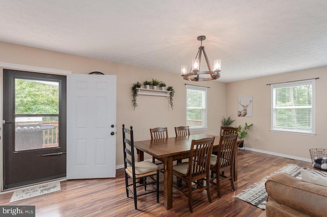 159 Park View Ln, Shenandoah, VA 22849 - dining space with a chandelier and wood finished floors