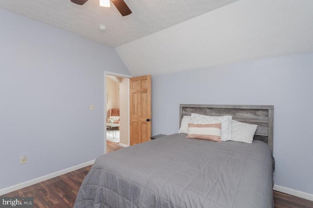 159 Park View Ln, Shenandoah, VA 22849 - bedroom with wood finished floors, lofted ceiling, and ceiling fan