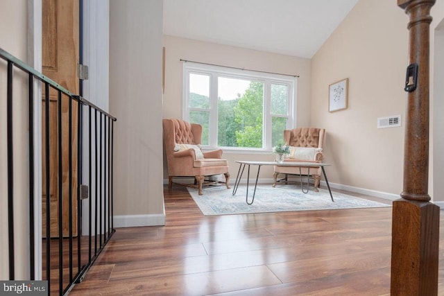 159 Park View Ln, Shenandoah, VA 22849 - sitting room with wood finished floors and vaulted ceiling