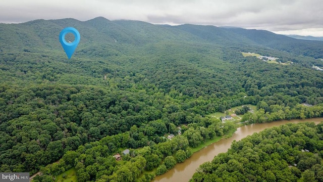 159 Park View Ln, Shenandoah, VA 22849 - aerial view of a heavily wooded area and a water and mountain view