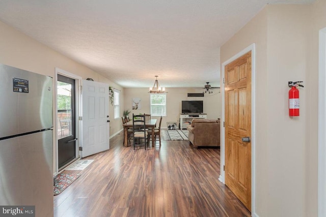 159 Park View Ln, Shenandoah, VA 22849 - dining space with dark wood-type flooring and a ceiling fan