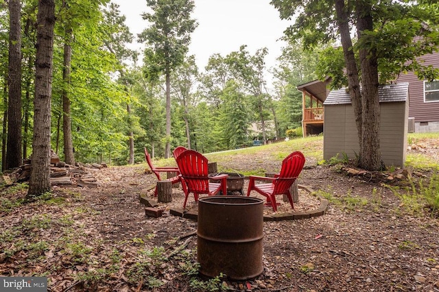159 Park View Ln, Shenandoah, VA 22849 - view of yard with a fire pit