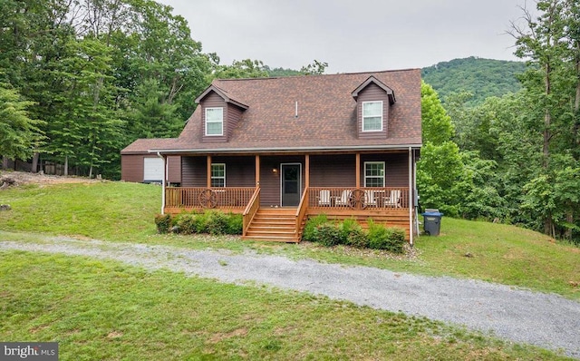 159 Park View Ln, Shenandoah, VA 22849 - view of front of home with covered porch and a front yard