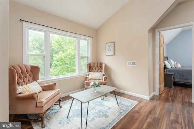 159 Park View Ln, Shenandoah, VA 22849 - living area featuring vaulted ceiling and wood finished floors