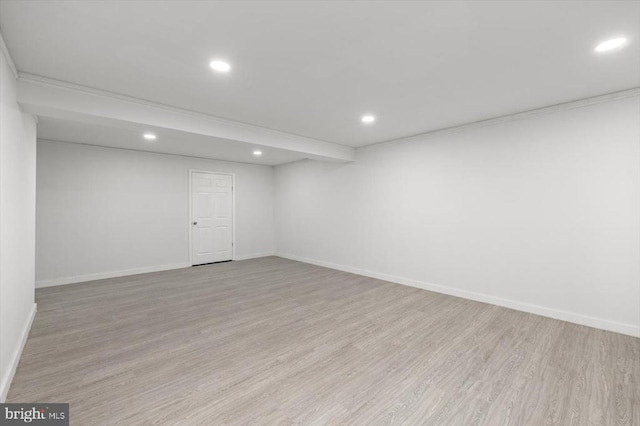 1745 Finley Dr, Culpeper, VA 22701 - finished below grade area featuring recessed lighting and wood finished floors