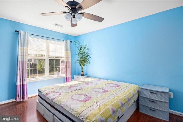 1745 Finley Dr, Culpeper, VA 22701 - bedroom with dark wood-style floors and ceiling fan
