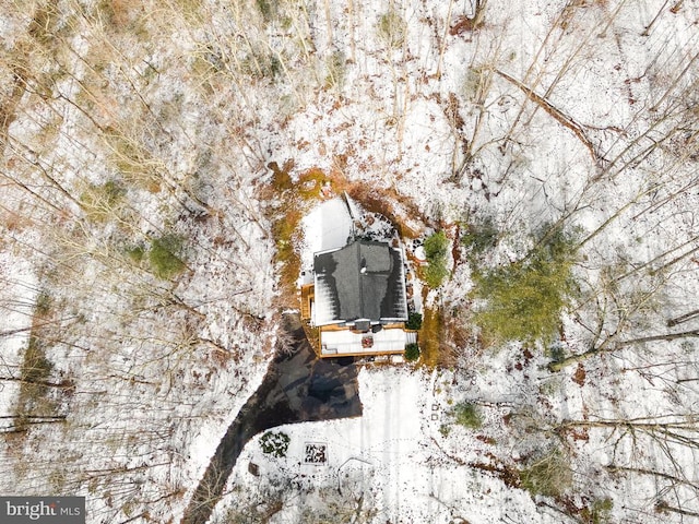 view of snowy aerial view