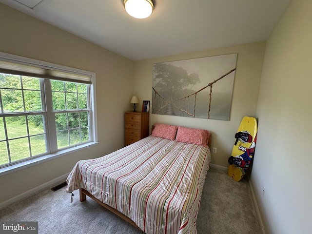 bedroom with carpet