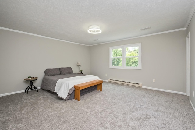 2822 Plantation Ln, Waynesboro, VA 22980 - carpeted bedroom featuring baseboard heating, crown molding, and baseboards