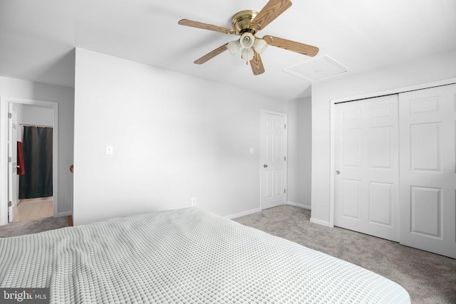 11611 Hampshire Ct, Fredericksburg, VA 22407 - unfurnished bedroom featuring carpet floors, a closet, and ceiling fan