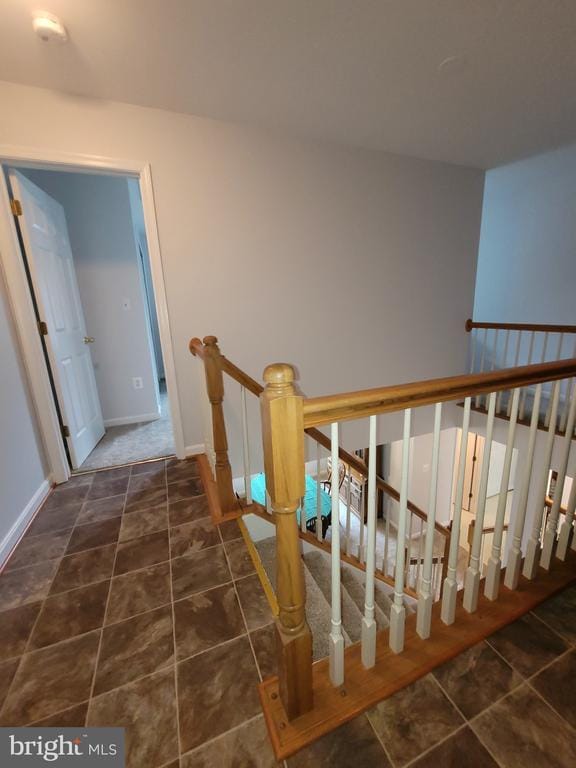 11611 Hampshire Ct, Fredericksburg, VA 22407 - stairs featuring baseboards and tile patterned floors