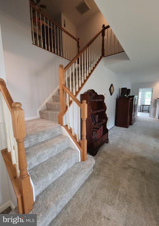 11611 Hampshire Ct, Fredericksburg, VA 22407 - stairway with carpet
