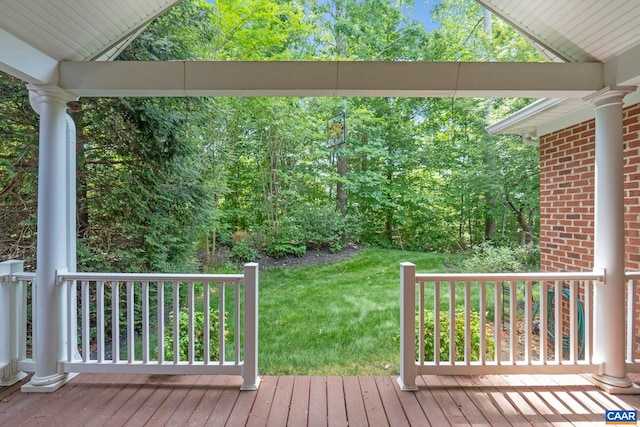 75 Cottage Ct, Zion Crossroads, VA 22942 - deck featuring a lawn