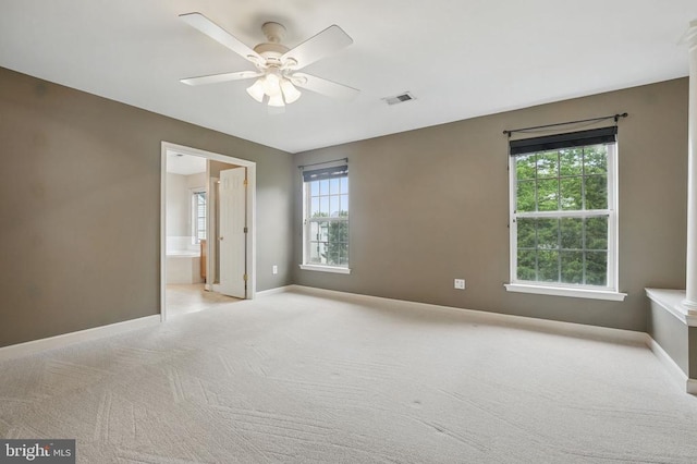 538 Colony Ct, Warrenton, VA 20186 - unfurnished room featuring light colored carpet, baseboards, and ceiling fan