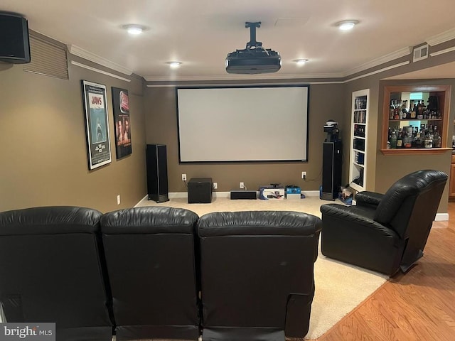538 Colony Ct, Warrenton, VA 20186 - cinema with wood finished floors and crown molding