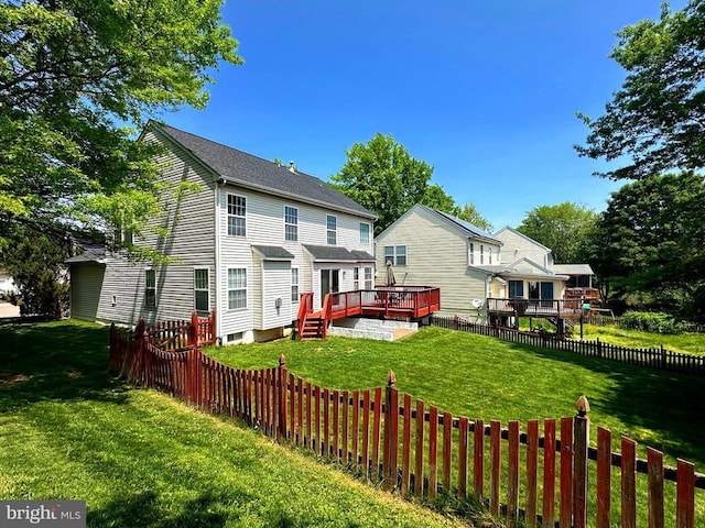 538 Colony Ct, Warrenton, VA 20186 - back of house featuring a wooden deck