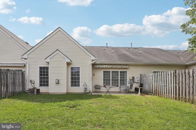 rear view of property with a patio