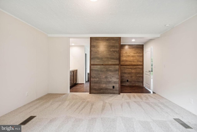 8708 Berkeley Farms Ln, Partlow, VA 22534 - carpeted spare room featuring a textured ceiling, visible vents, and recessed lighting