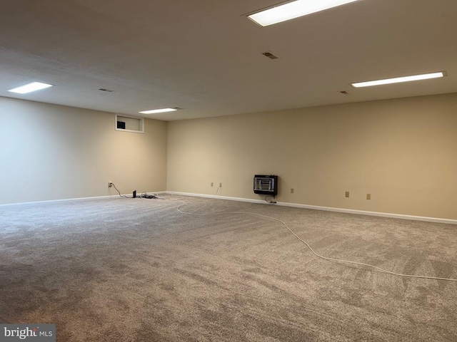 11068 Alum Springs Rd, Culpeper, VA 22701 - below grade area with carpet flooring and heating unit