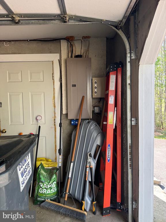 11068 Alum Springs Rd, Culpeper, VA 22701 - garage featuring electric panel